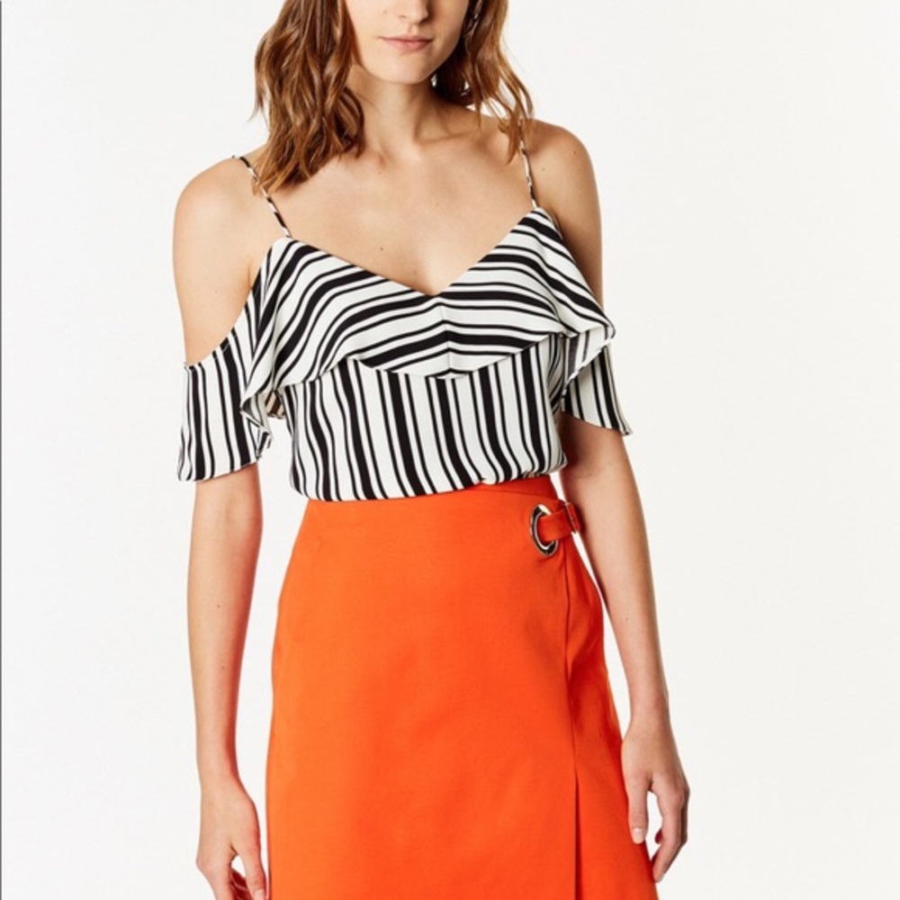Karen Millen off shoulder ruffle top